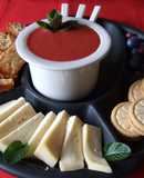 Fondue primaveral de fresas