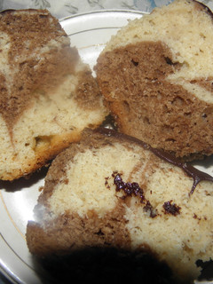 Una foto de Budín inglés marmolado