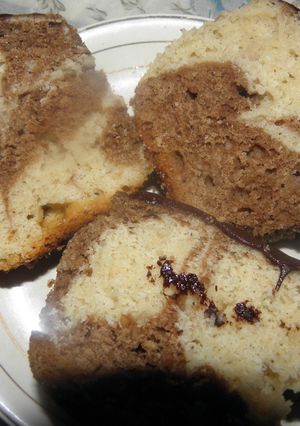 Una foto de Budín inglés marmolado