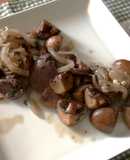 Higaditos de pollo con portobellos