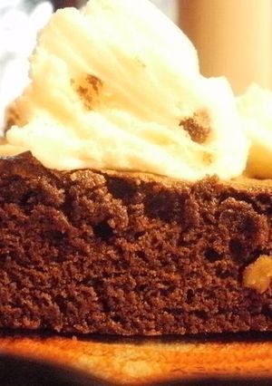 Una foto de Brownie de chocolate y coco