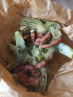 Una foto de Alcachofas en papillote