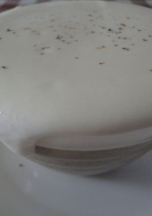 Una foto de Capuccino de Portobello e Idiazábal con sorpresa de codorniz