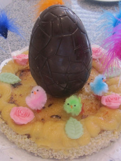 Una foto de Pastel yema tostada