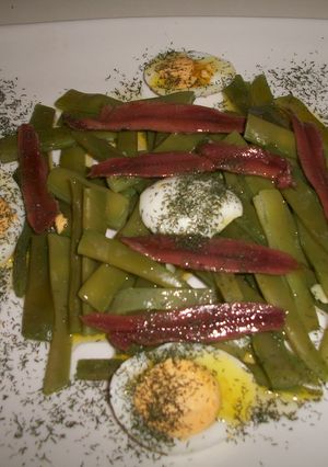 Una foto de Judias verdes con anchoas
