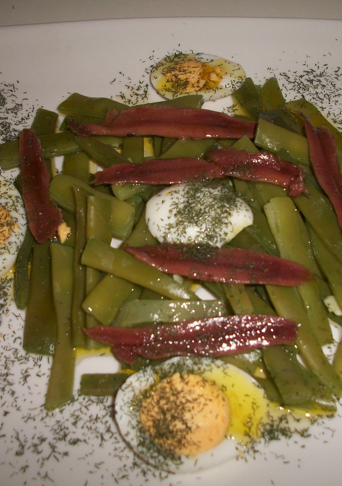 Una foto de Judias verdes con anchoas
