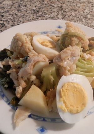Una foto de Coliflor con migas de bacalao