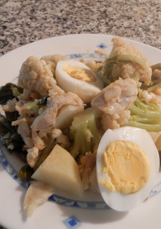 Una foto de Coliflor con migas de bacalao