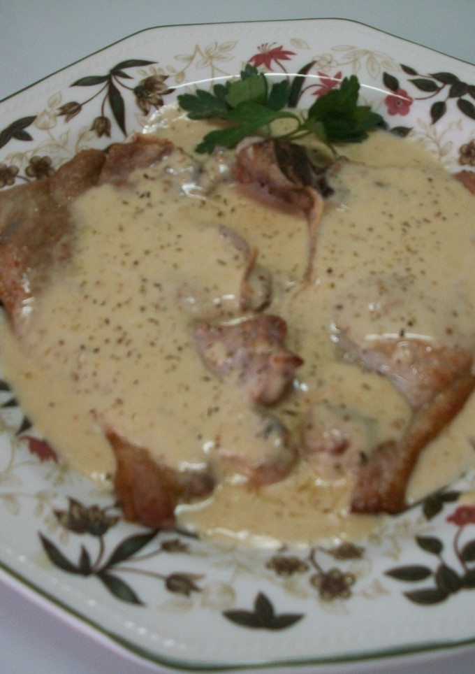 Una foto de Chuletas de cerdo con coñac