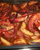 Pulpo asado al horno