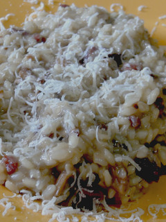 Una foto de Risotto de ibérico y boletus