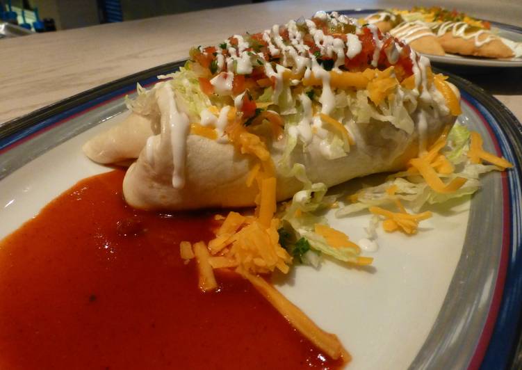 Burritos de pollo caseros