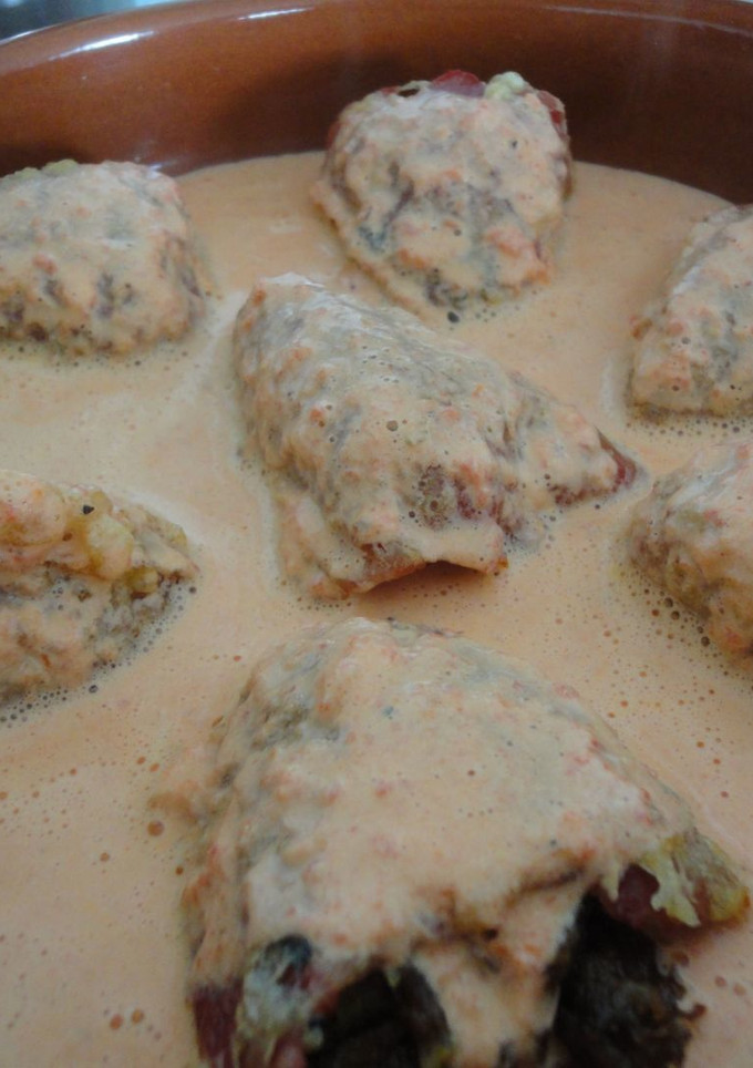 Una foto de Pimientos rellenos de carrilleras