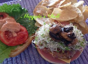 Una foto de Hamburguesa casera con avena
