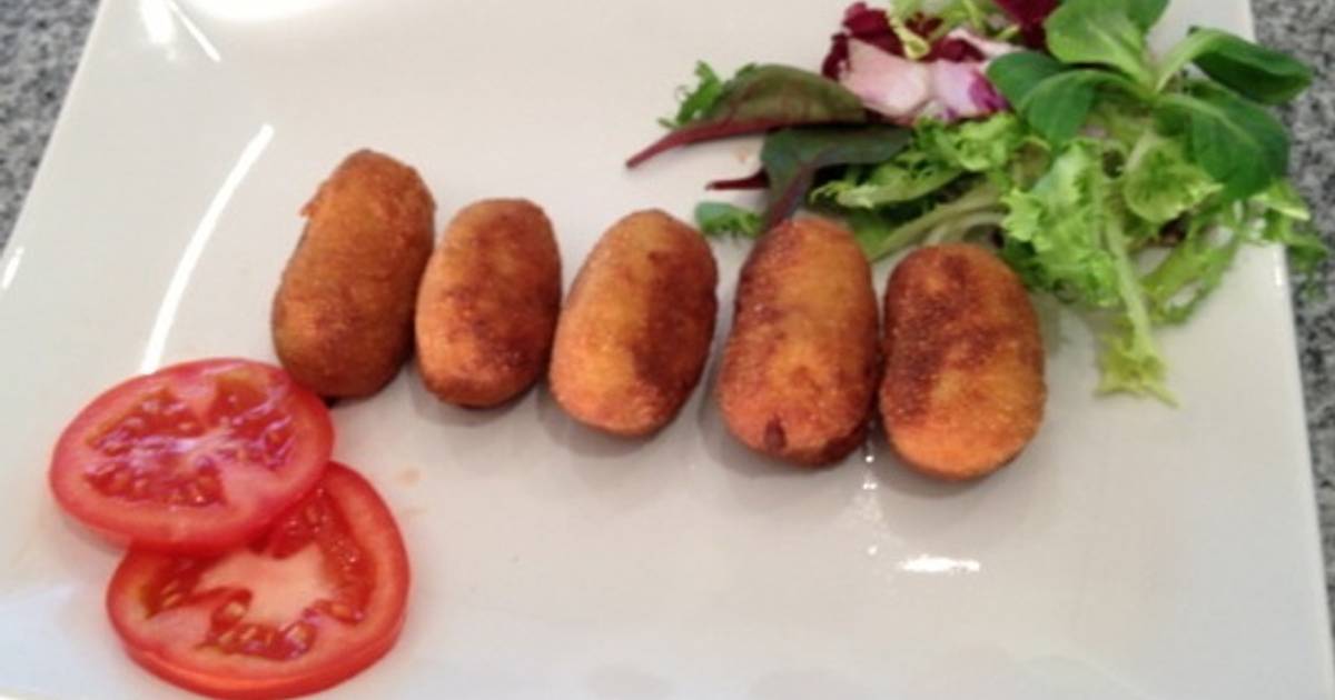 Croquetas del caldo con pollo y jamón Receta de elfornerdealella Cookpad