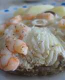 Tintorera en papillote con gambas
