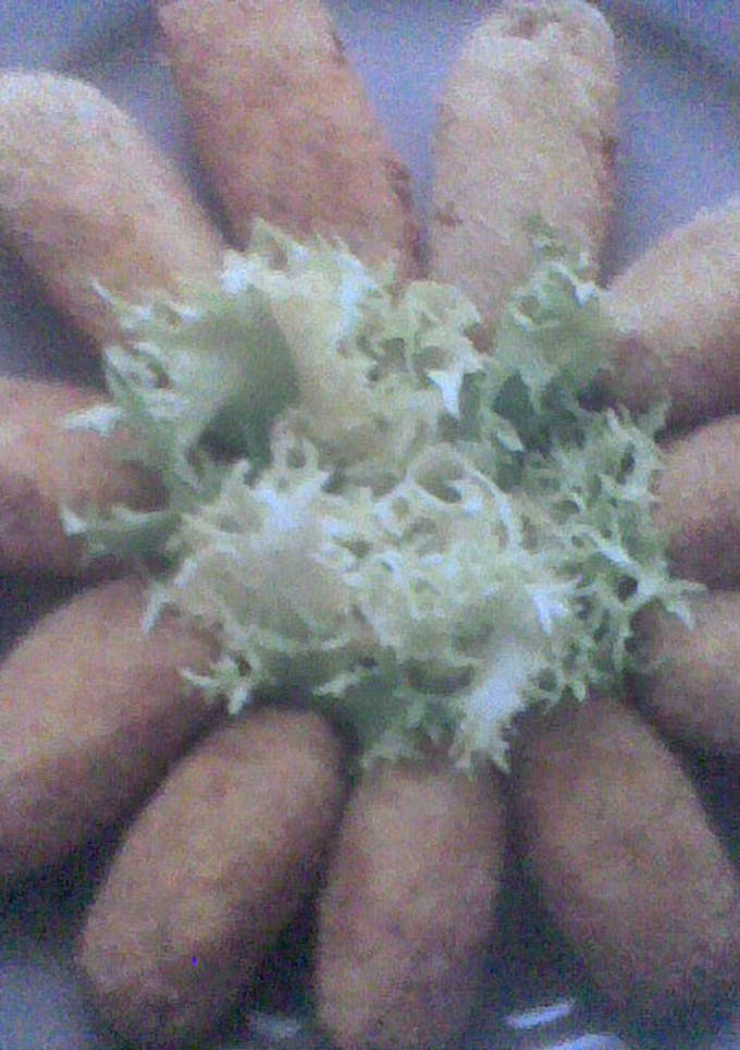 Una foto de Croquetas de gambas arroceras