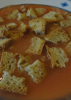 Una foto de Gazpacho de calabacín