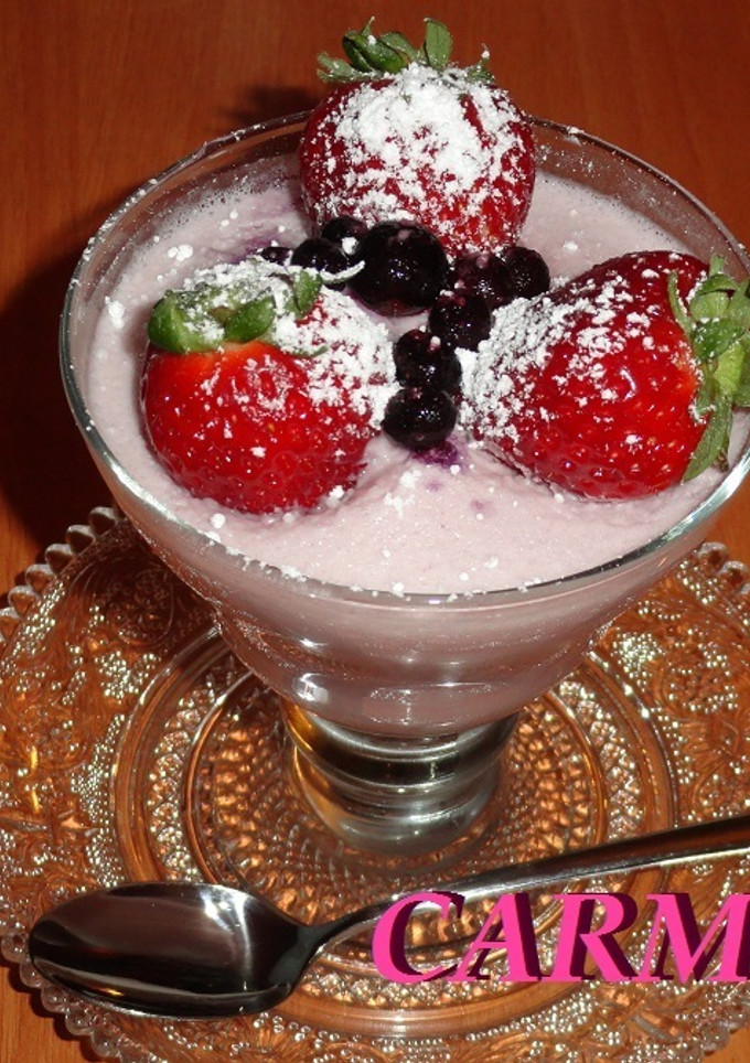 Una foto de Copa de requesón sabor frambuesa