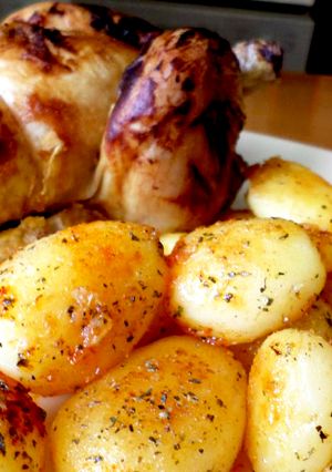 Una foto de Pollo picantón a la mostaza