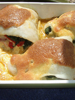 Una foto de Filetes de lenguado rellenos y gratinados