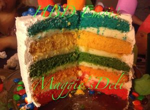 Una foto de Pastel arcoiris
