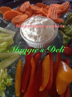 Una foto de Dip de tocino con cebolla