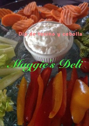 Una foto de Dip de tocino con cebolla