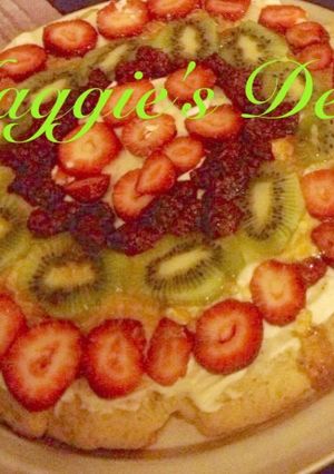 Una foto de Pizza de fruta