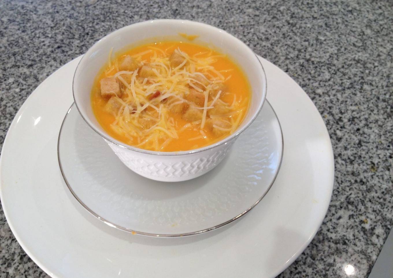 Crema de calabaza y zanahorias<br />