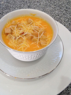 Una foto de Crema de calabaza y zanahorias