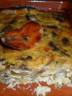 Una foto de Tortilla de champiñones al horno