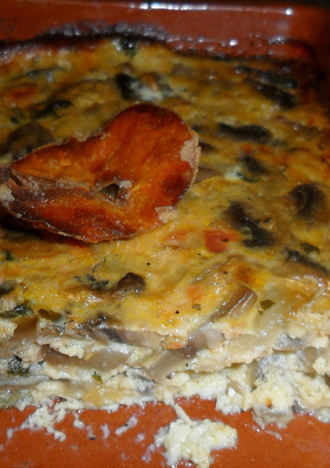 Una foto de Tortilla de champiñones al horno