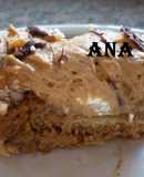 Postre con vainillas, nutella y mousse de dulce de leche