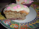 Cupcakes con fresas y chocolate blanco