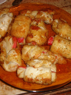 Una foto de Rollitos de pechuga de pollo rellena de surimi de cangrejo