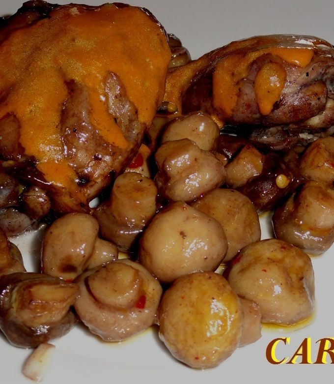 Foto principal de Pollo rustido con vino tinto y canela