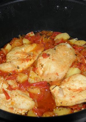 Una foto de Pollo al ají molido