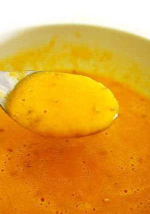 Una foto de Crema de zanahorias con yogurt