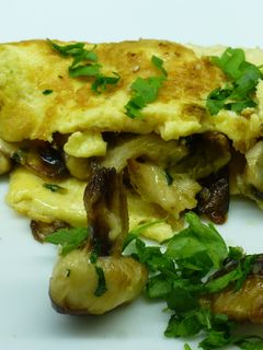 Una foto de Tortilla francesa de hongos