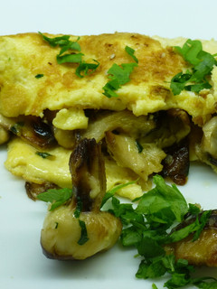 Una foto de Tortilla francesa de hongos
