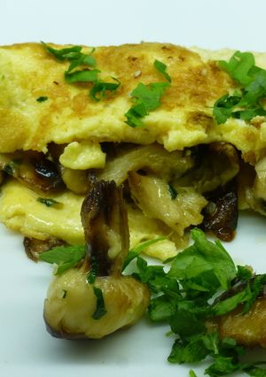 Una foto de Tortilla francesa de hongos