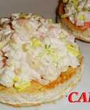Montaditos de pescado y marisco