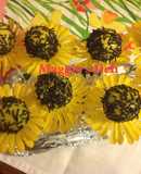 Cake pops de girasoles