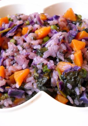 Una foto de Risotto morado