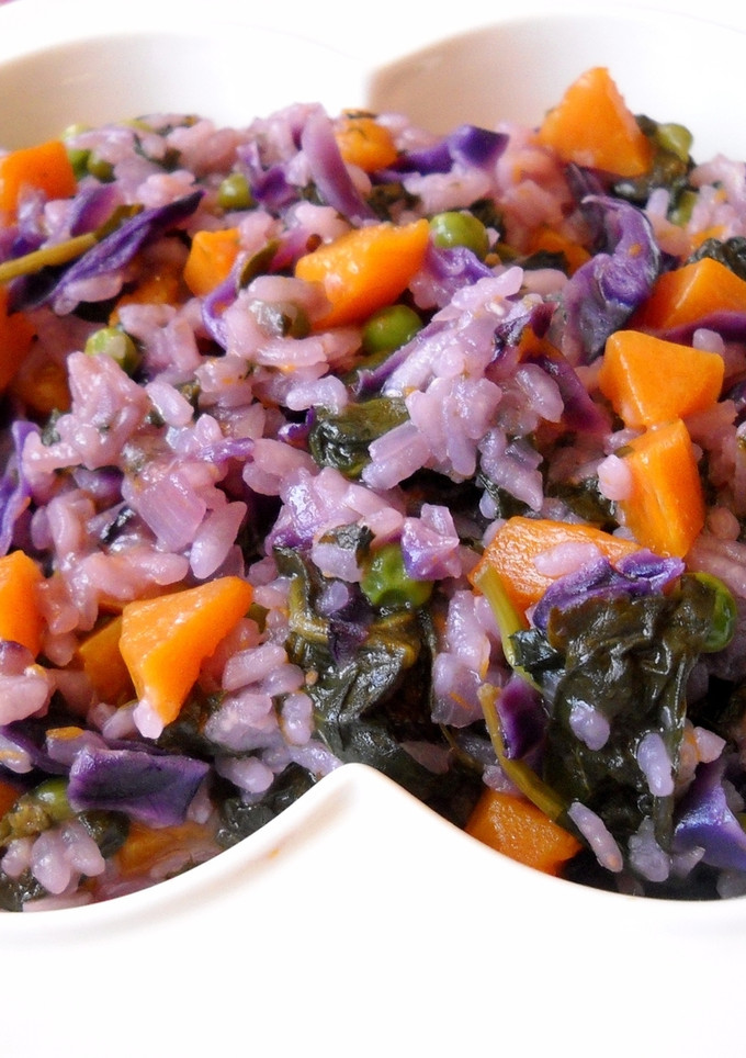 Una foto de Risotto morado