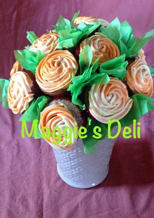 Una foto de Bouquet de cup cakes