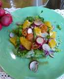 Ensalada fresca de naranja y rábanos