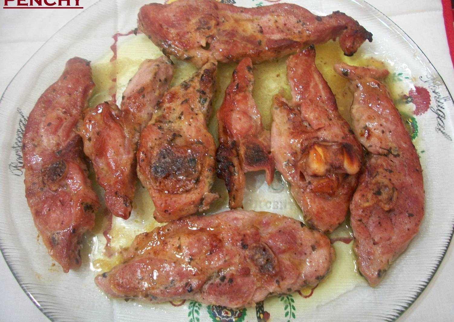 chuletas de pavo al ajillo