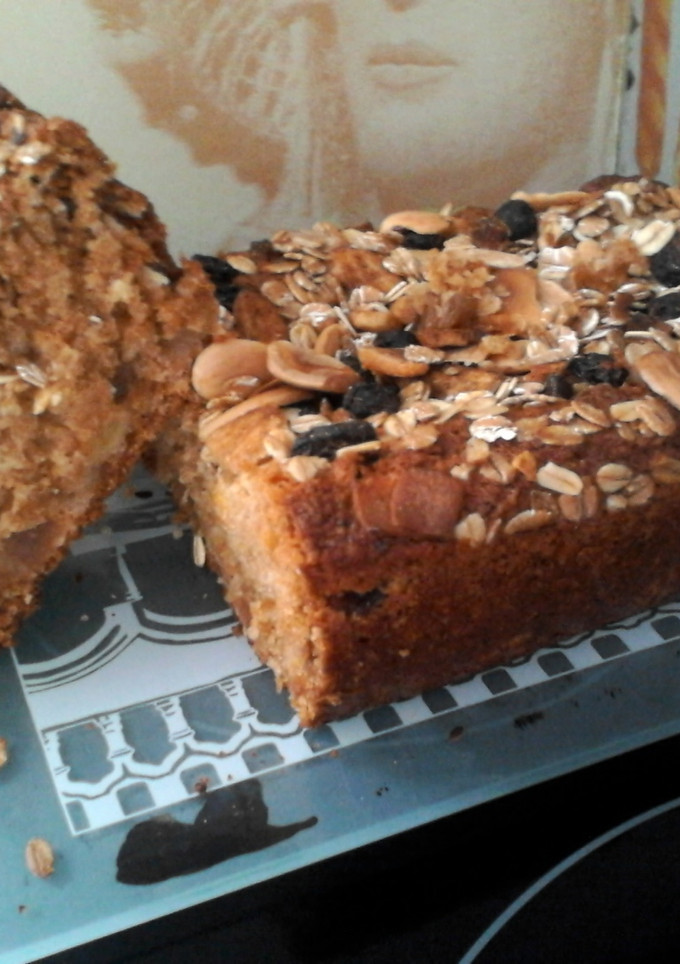 Una foto de Bizcocho de manzana y muesli